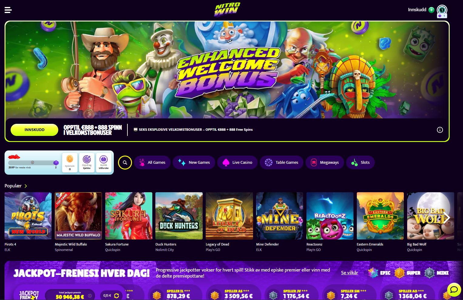 NitroWin Casino Norge 2025