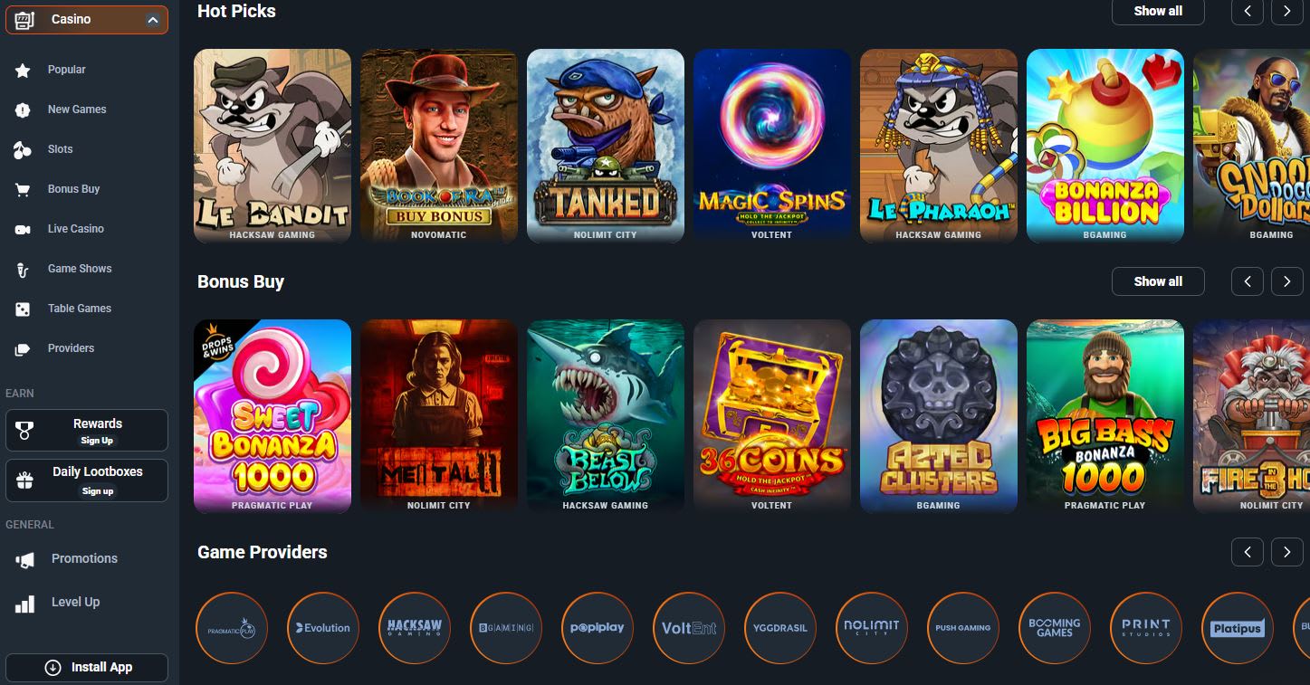 Bombastic casinospill