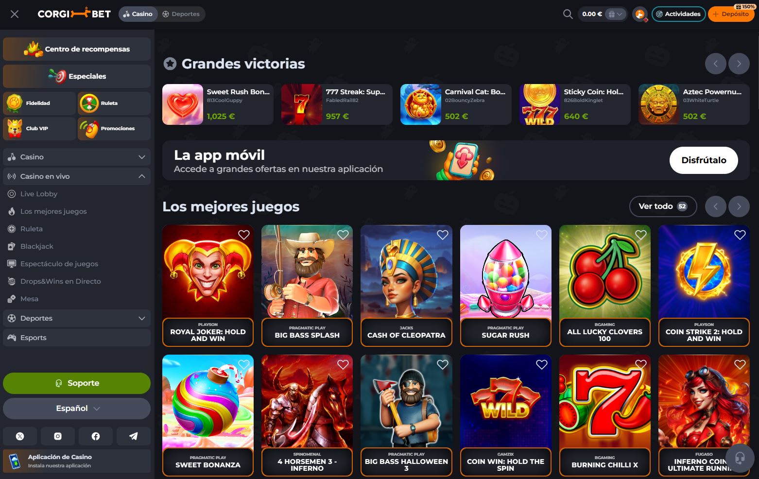 CorgiBet Casino en Español 2025