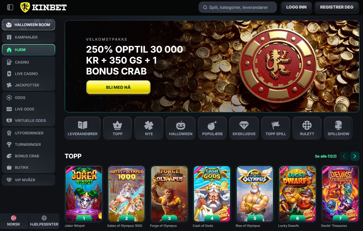 Kinbet Casino (på norsk) 2025