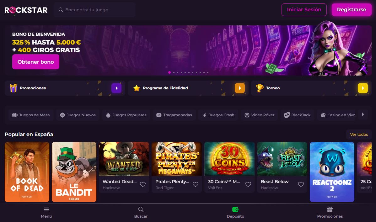 Rockstar Casino en Español 2025