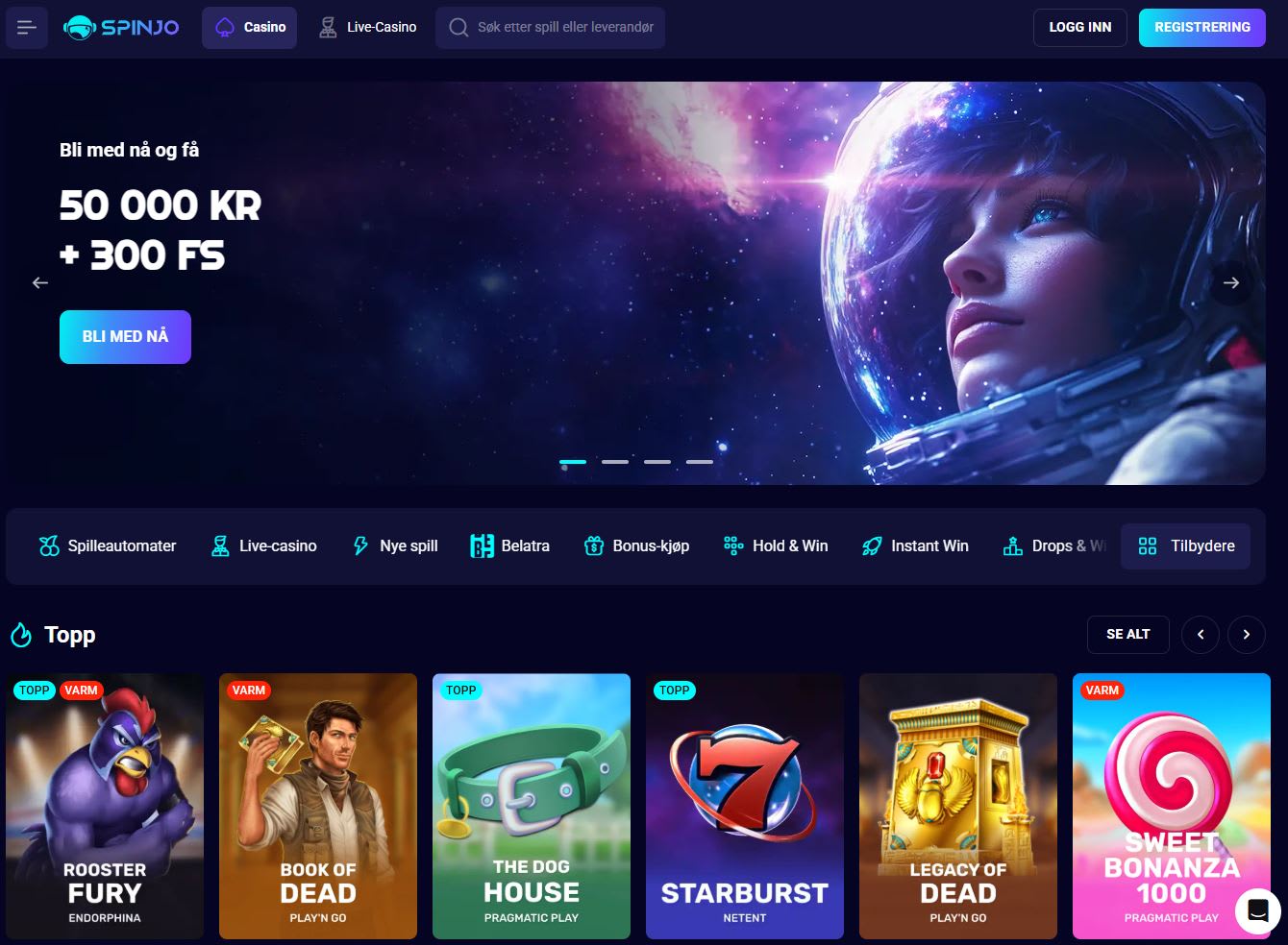 Spinjo Casino (på norsk) 2025