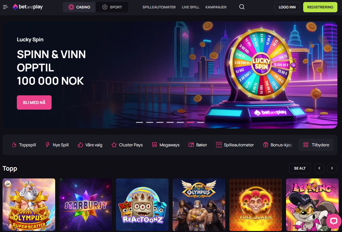 BetAndPlay Casino (på norsk) 2025
