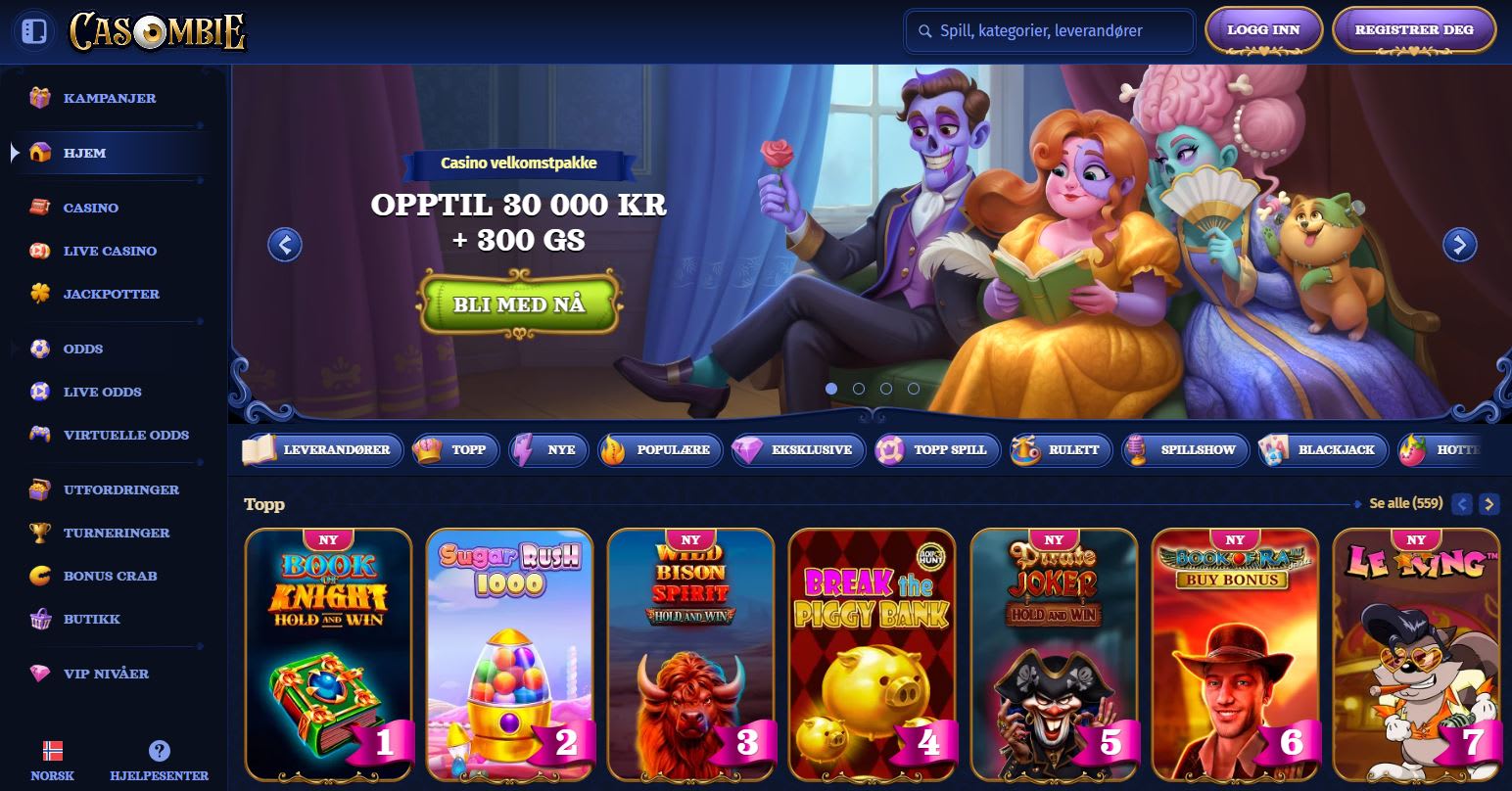 Casombie Casino (på norsk) 2025