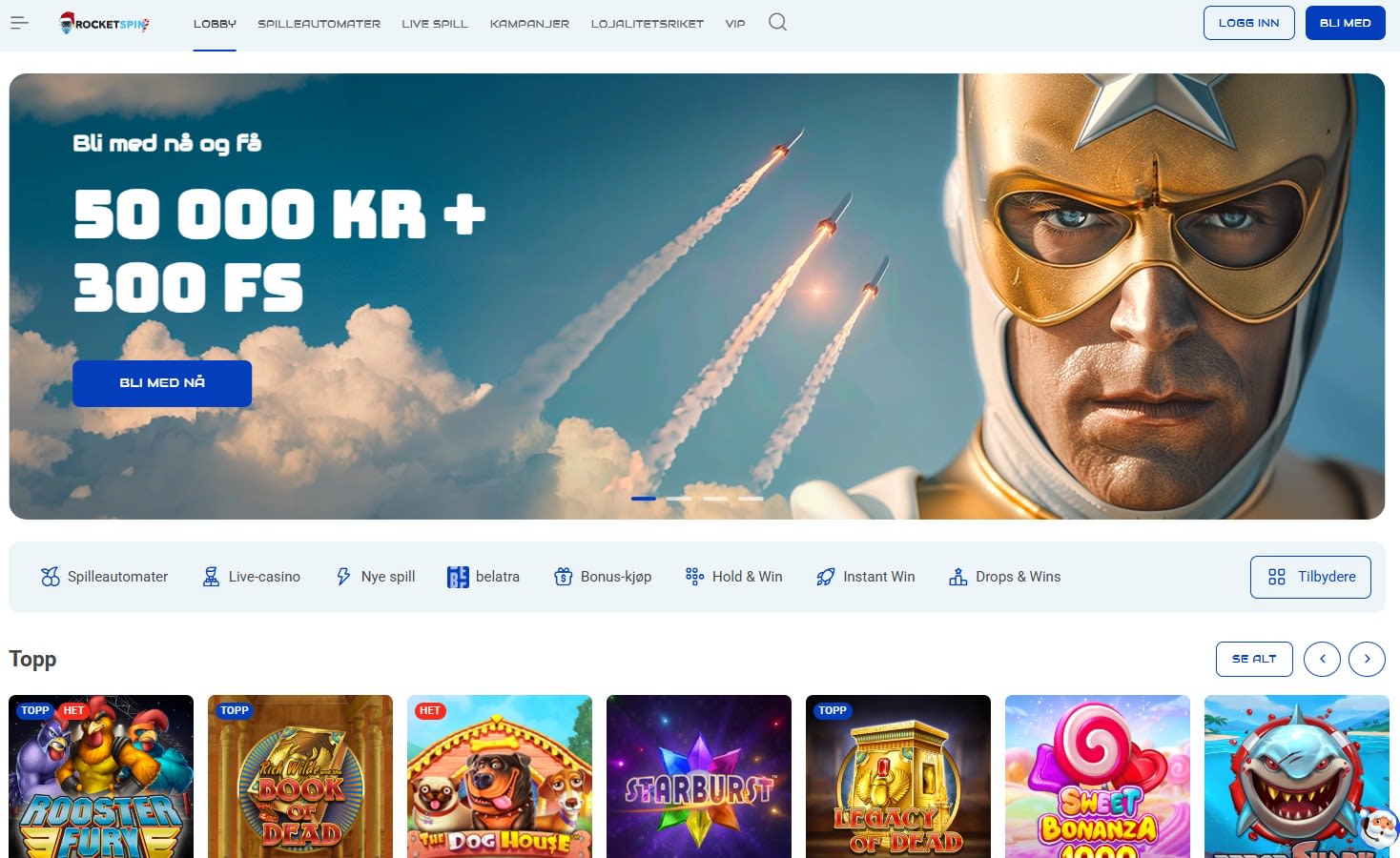 Rocketspin Casino (på norsk) 2025