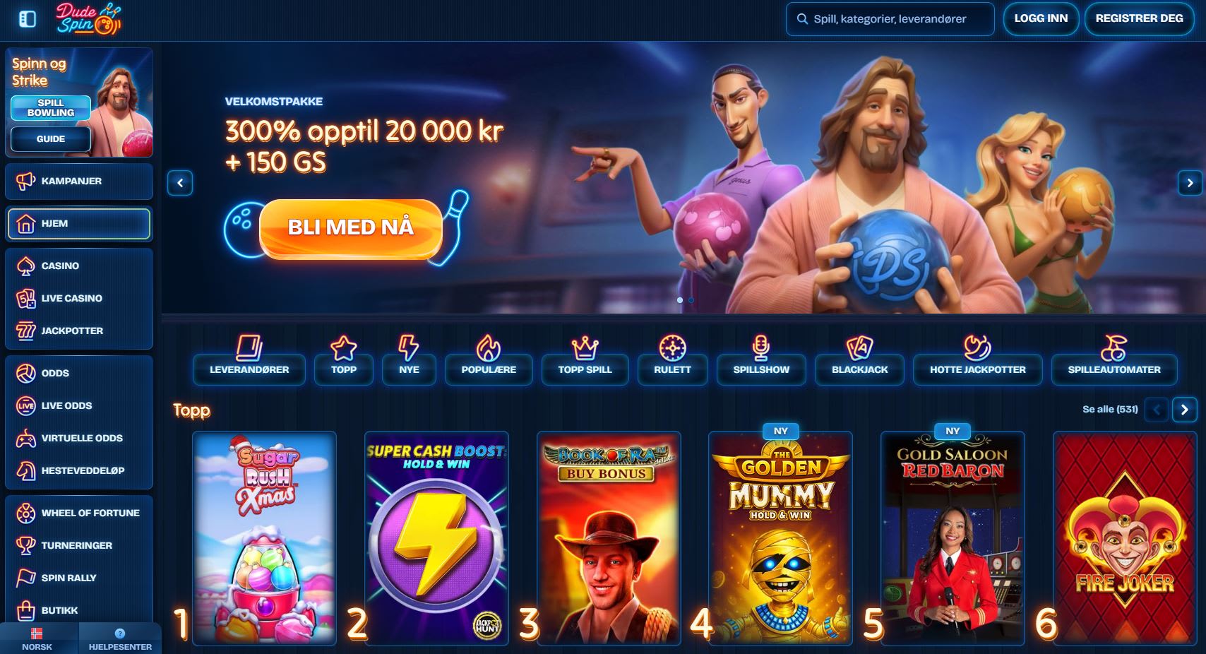 DudeSpin Casino (på norsk) 2025