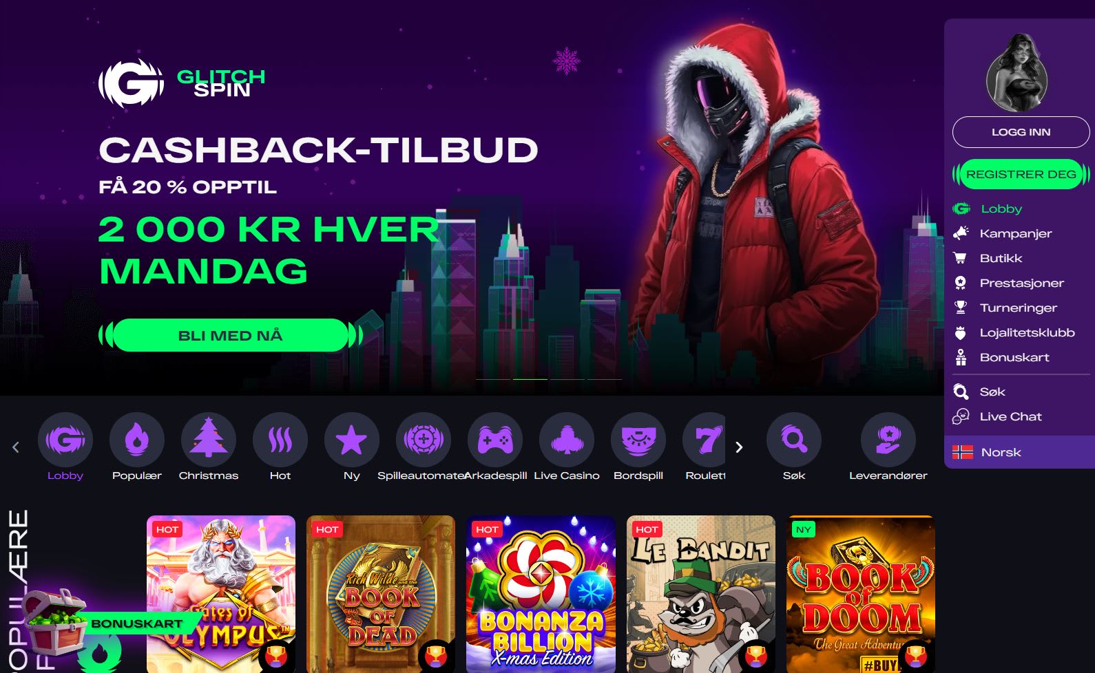 GlitchSpin Casino (på norsk) 2025