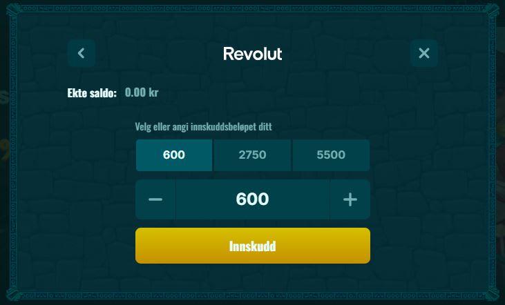 Revolut-betaling på casino - Trinn 2