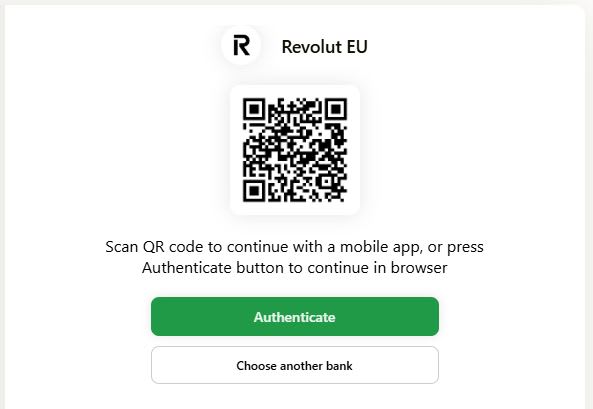 Revolut-betaling på casino - Trinn 3