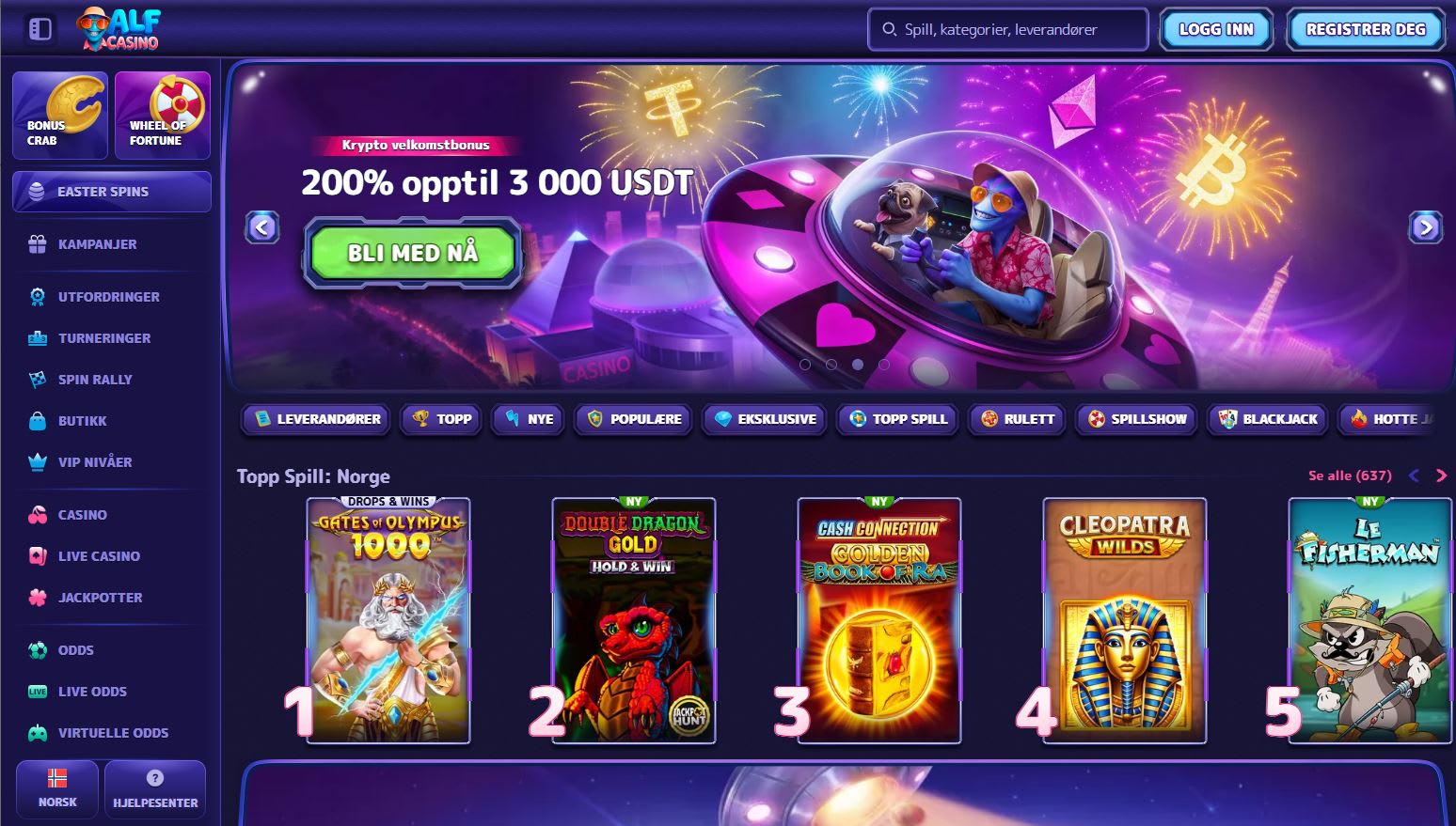 Alf Casino Norge 2026