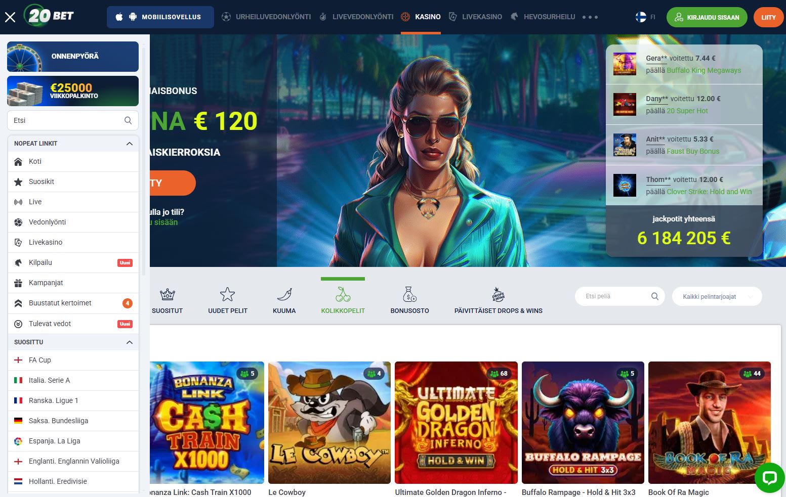 20bet Casino Suomi 2026