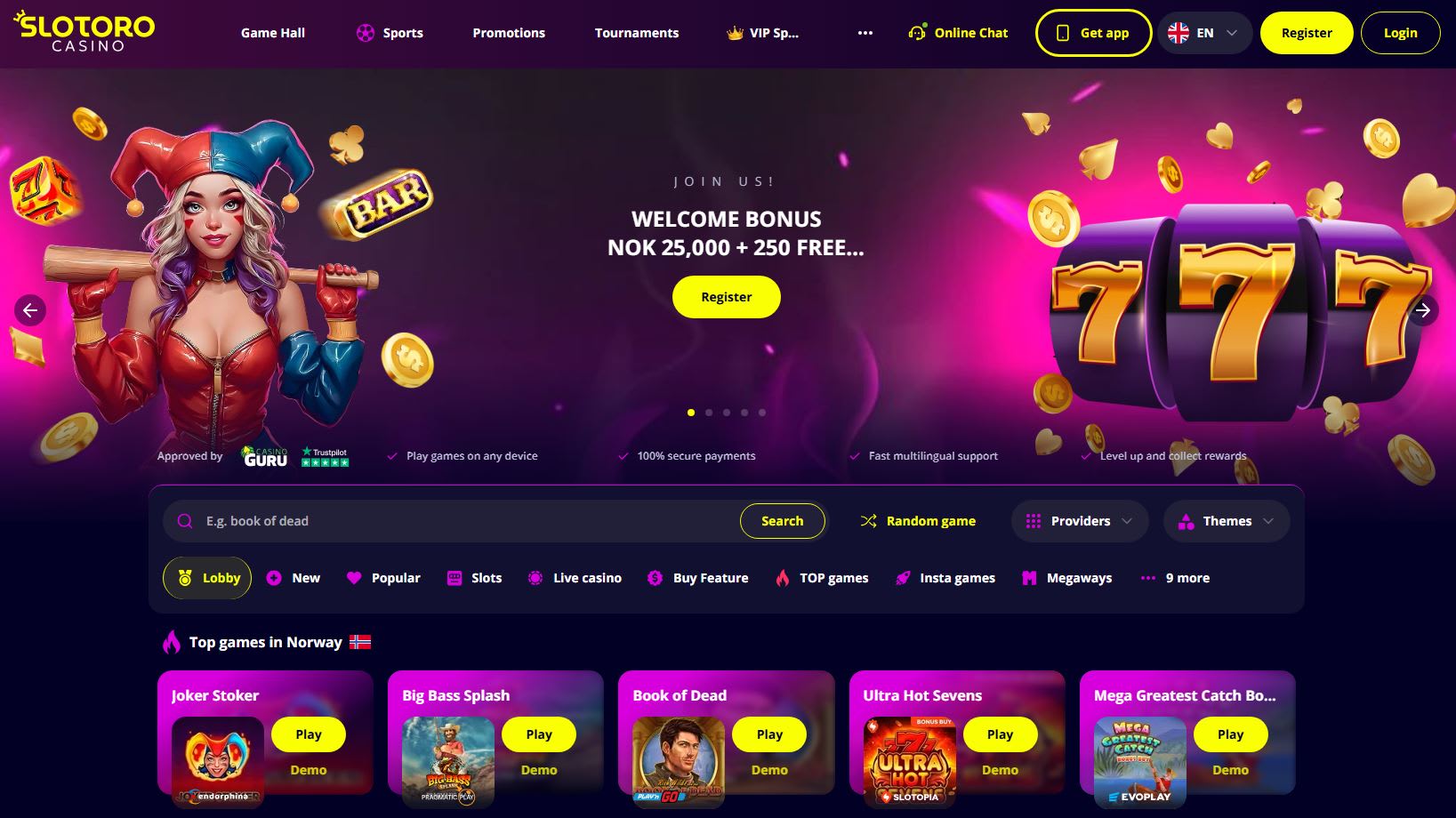 Slotoro Casino Norge 2026
