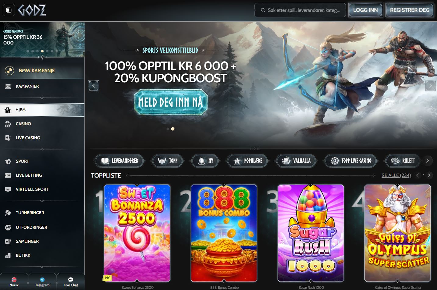 Godz Casino Norge 2026
