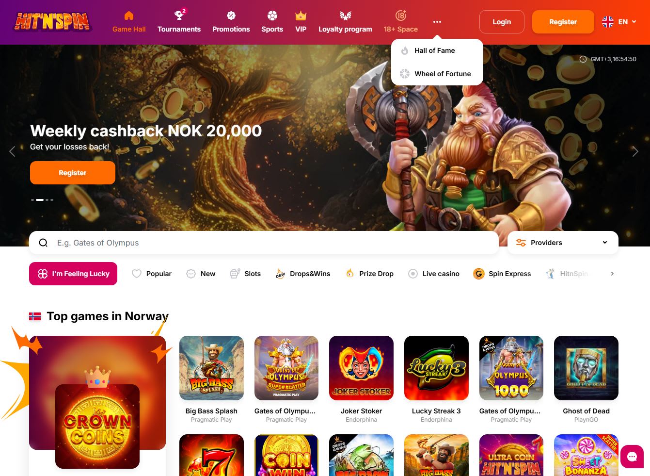 Hit'N'Spin Casino Norge 2026