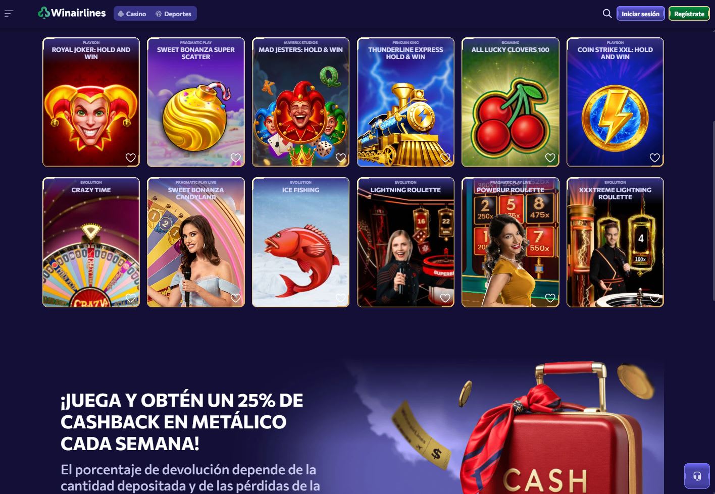 Winairlines Casino en Español 2026