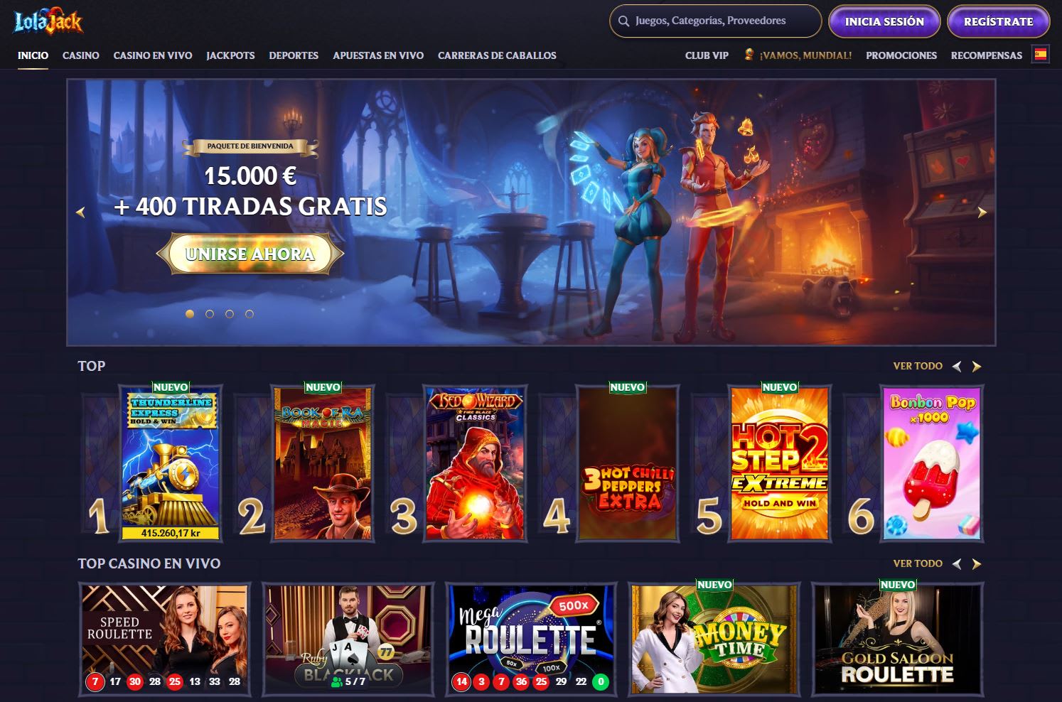 LolaJack Casino en Español 2026