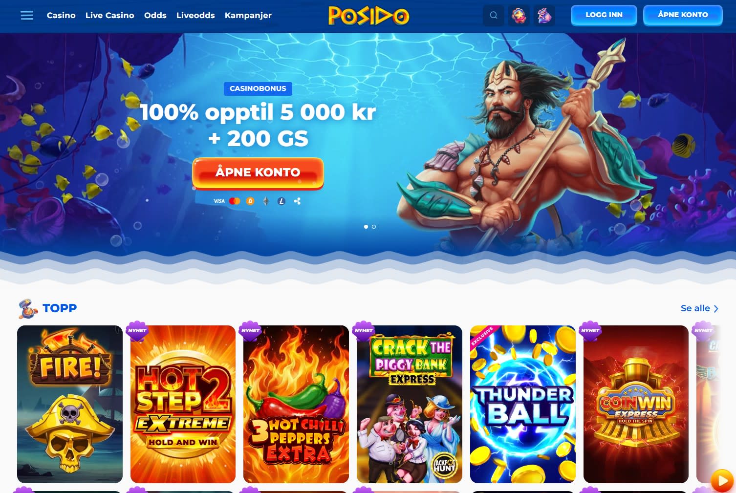 Posido Casino Norge 2026