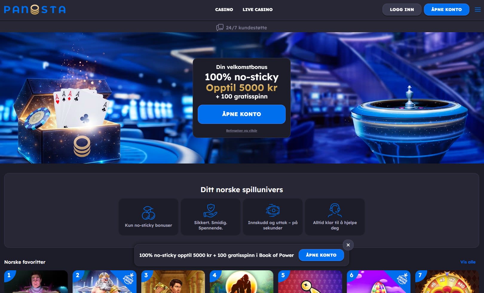 Panosta Casino Norge 2026