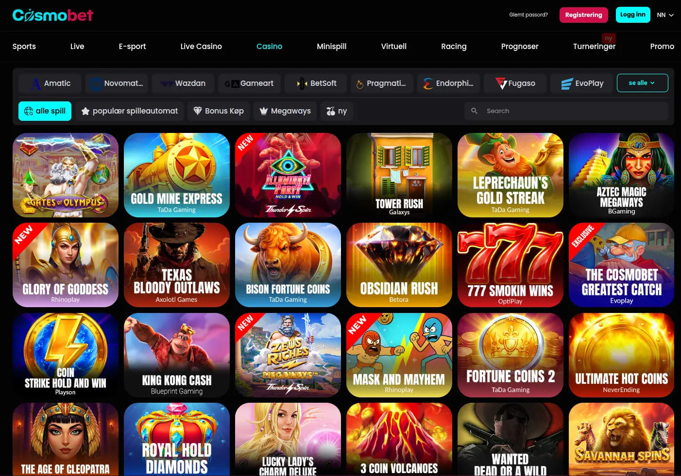Cosmobet Casino Norge 2026