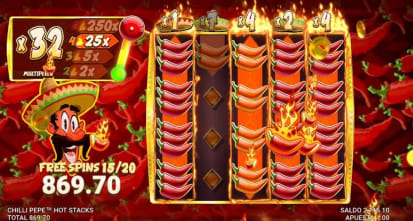 Chilli Pepe Hot Stacks - Tiradas gratis