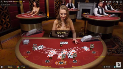 Blackjack VIP fra Evolution