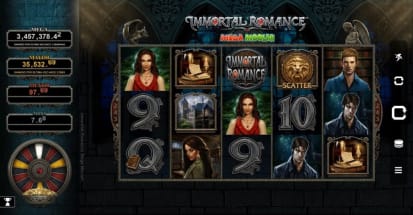 Tragaperras bote progresivo Immortal Romance Mega Moolah