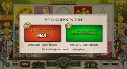 Victorious (MAX) slotsspill