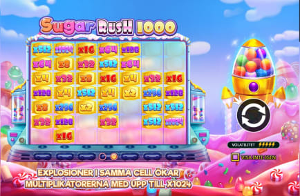 Sugar Rush 1000 startskärm