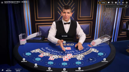 Pragmatic Live Speed Blackjack (100 kr - 25 000 kr)