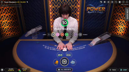 Power Blackjack live (10 kr)