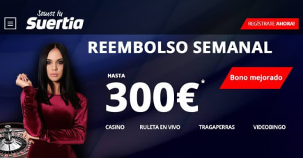 Este verano Suertia Casino online ofrece reembolsos semanales