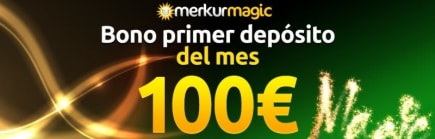 Jugar este mes en merkurmagic se premiará con un bono online de hasta 100€