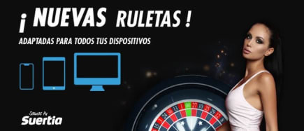 Nuevas mesas de ruleta en casino Suertia