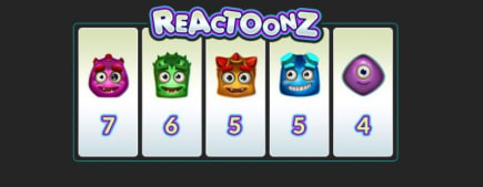 Win £5,000 by playing the new Reactoonz slot game by Play' N Go on Guts top online casino!