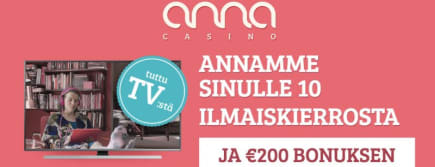 Naisille vai miehille? Lunasta 200€ Anna Casino bonus