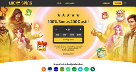 Lucky Spins – uudessa pikacasinossa järeä pelivalikoima ja bonus