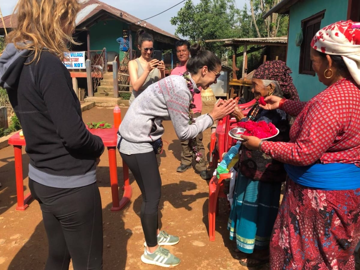 Homestay trekking in a Manaslu-region village