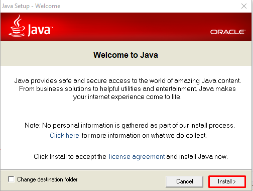 Install Java Install Java