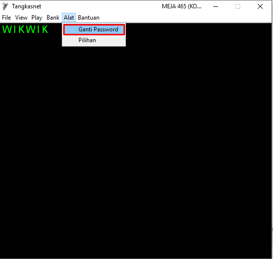 Menu Ganti Password Menu Ganti Password