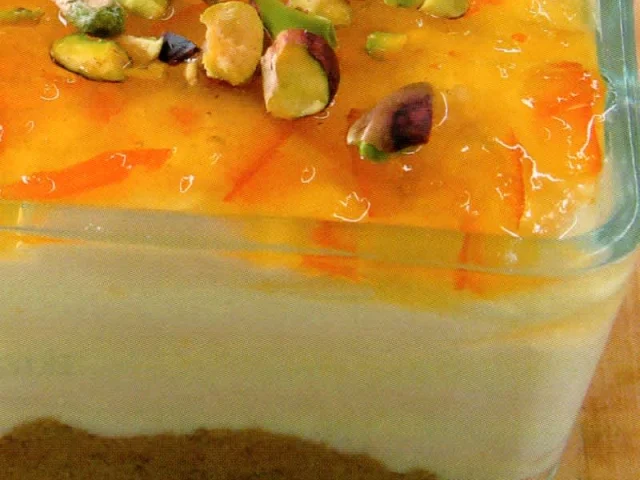 Cheesecake με πορτοκάλι & φιστίκια Αιγίνης recipe