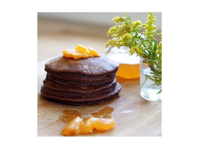 σοκολατένιες τηγανίτες με γλάσο πορτοκαλιού-- όλε! recipe