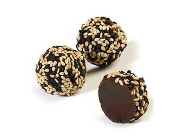 σοκολατάκια καλυμμένα με σουσάμι recipe