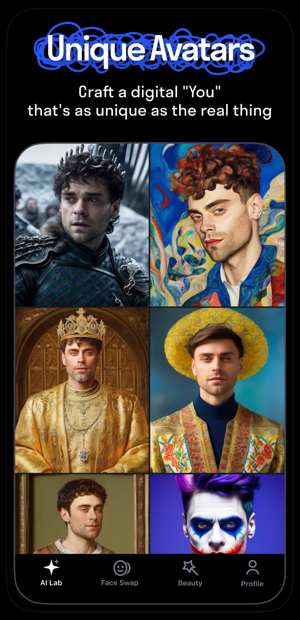 Unique avatars