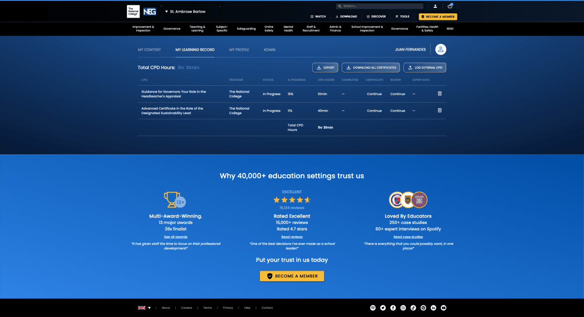 Learning Record