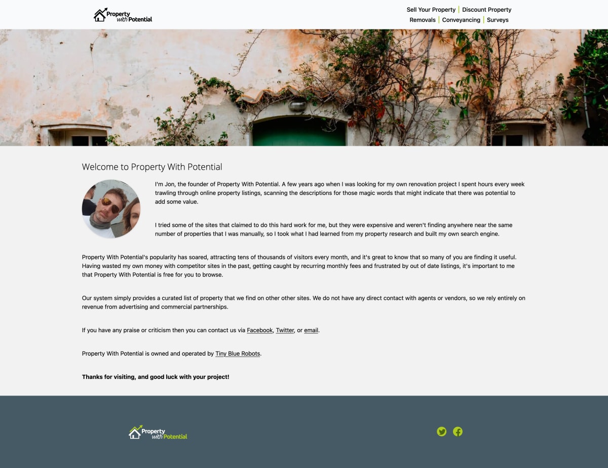 About page screenshot