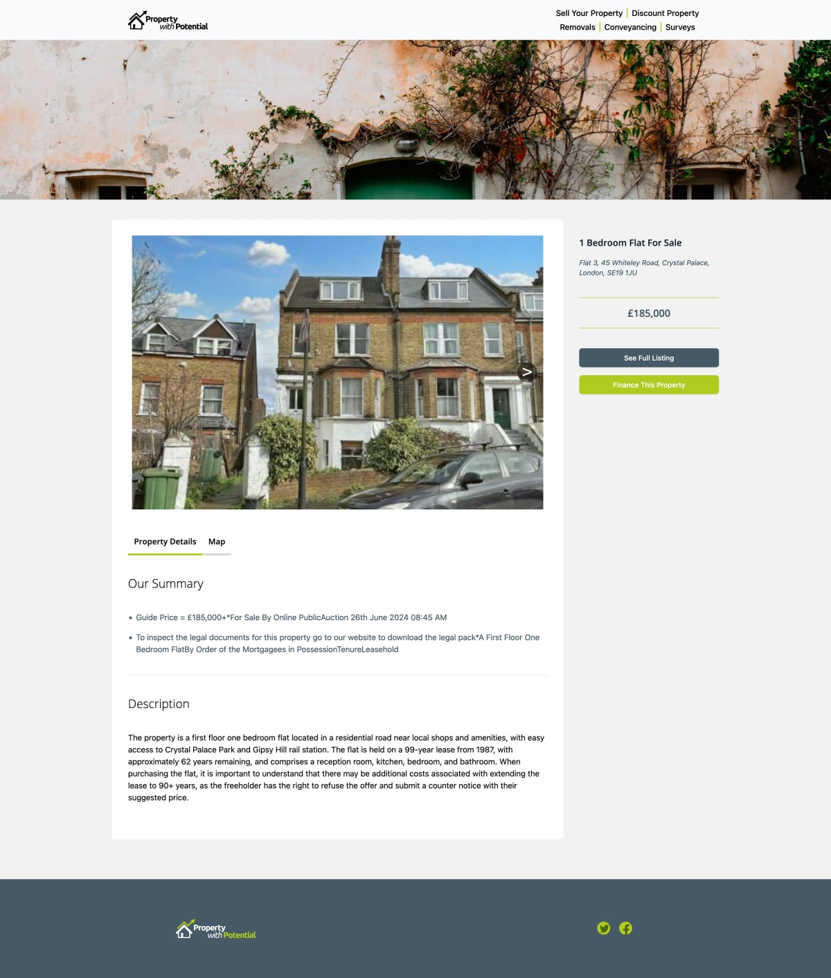 Details page with screenshot