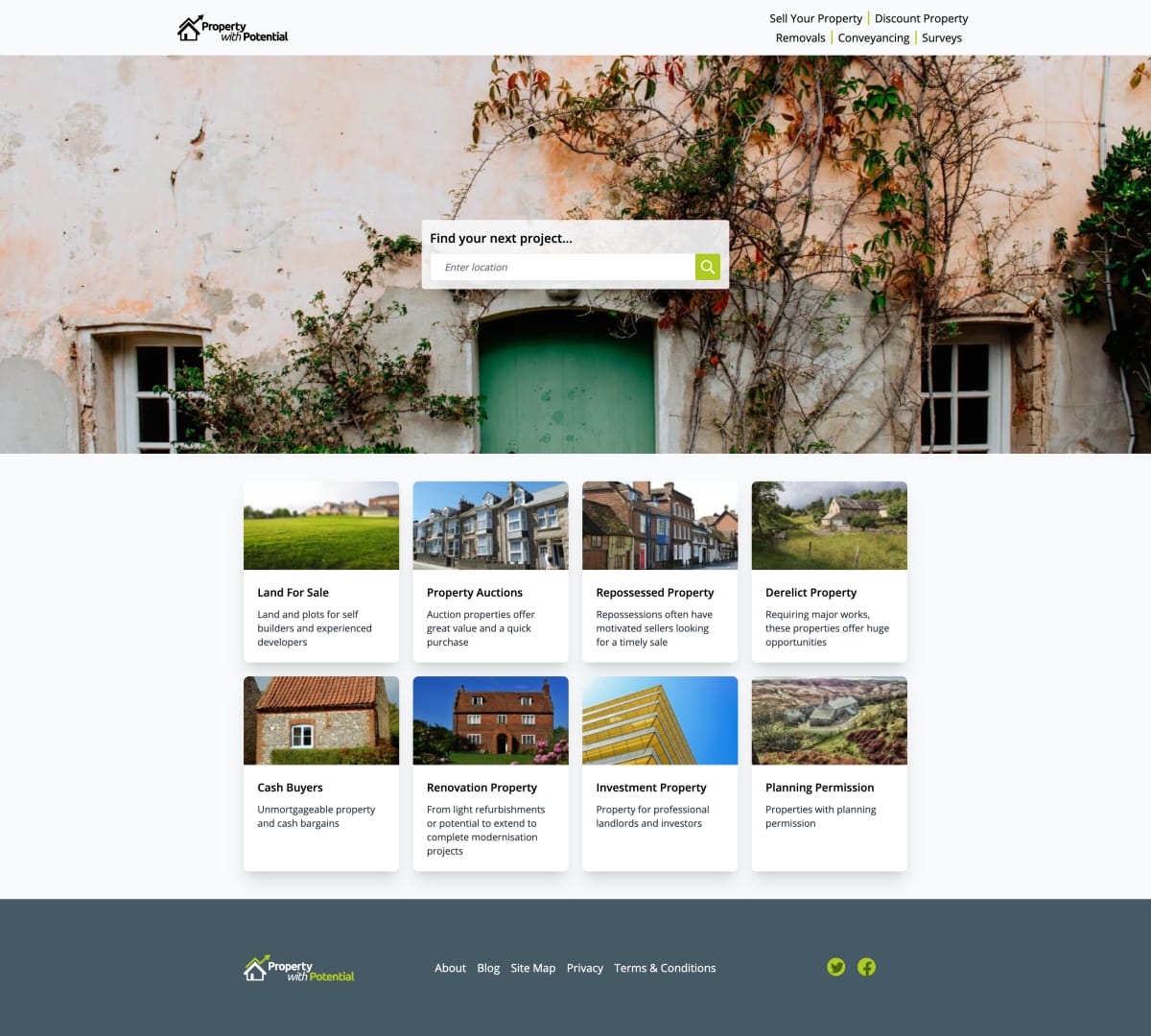 Home page screenshot