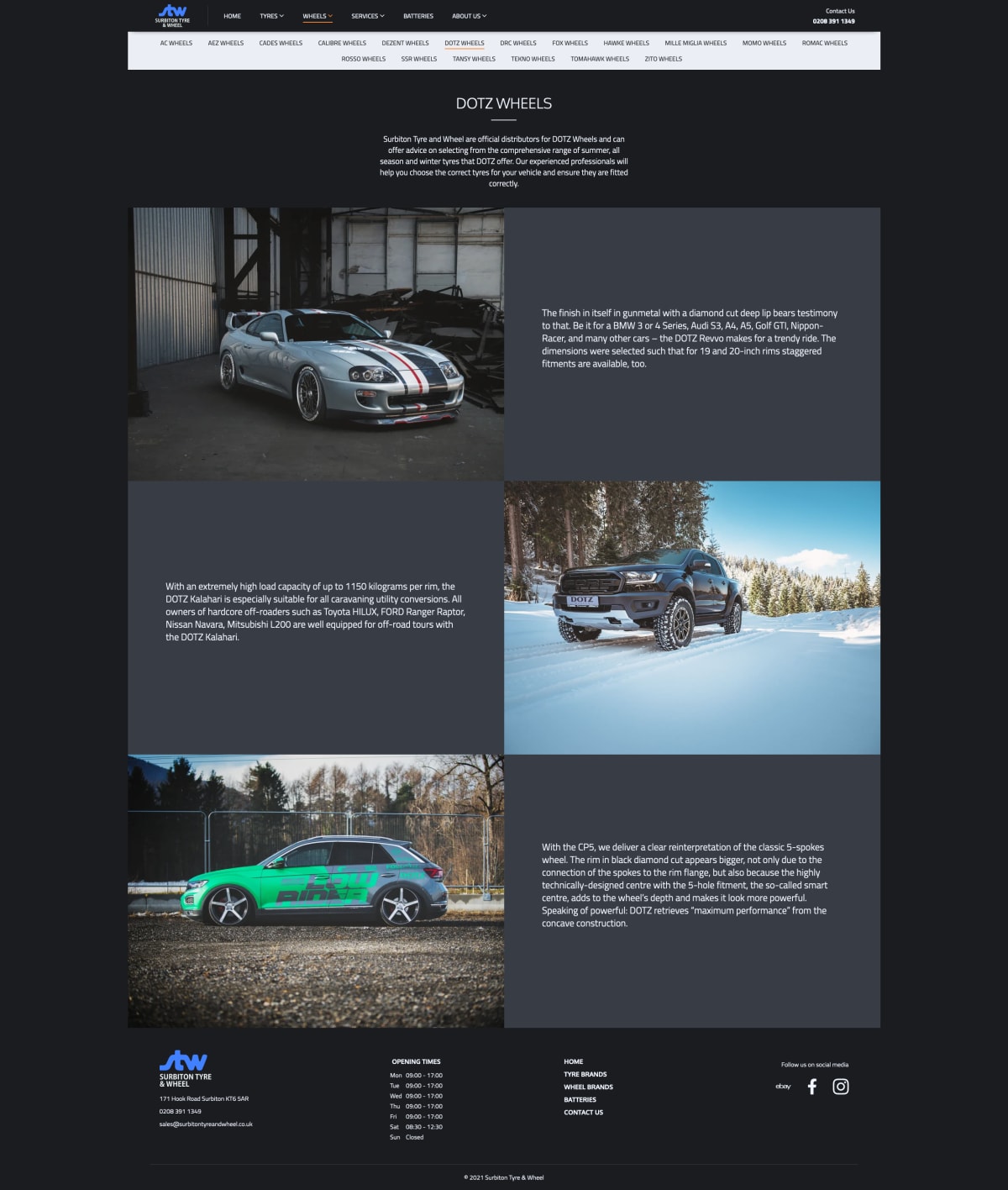 Surbiton Tyre and Wheel wheel detail page screenshot