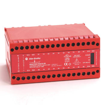 Safety Relay,MSR142RTP,24V AC/DC,Automatic/Manual Monitored,Removable,  67.5MM Housing Width,Infinite,One 2 N.C. Input,One LC Input,7 Safety  Output,4