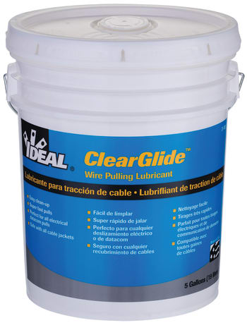 ClearGlide 31 385 Wire Pulling Lubricant 5 gal Bucket Gel Form Clear 1.09
